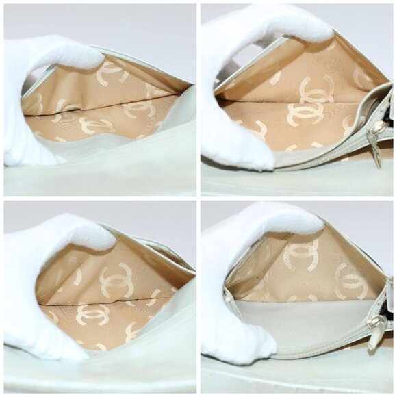 CHANEL Wallet Caviar Skin Silver CC Auth bs9534 - Picture 14 of 15